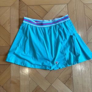 Fila Women's Tie Breaker High Waist Skirt - Blue